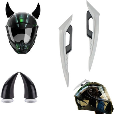 acube mart Helmet Mohawk for Bike(Grey, Black)