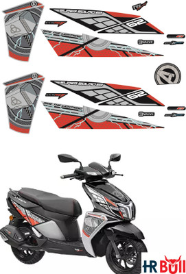 HRBull Sticker & Decal for Scooter(Multicolor, Red)