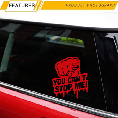 hard goat Sticker & Decal for Car & Bike(Red)
