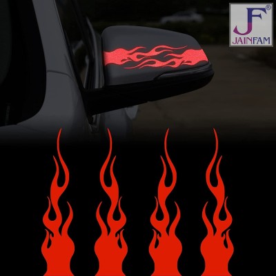 JAINFAM Sticker & Decal for Car & Bike(Red)