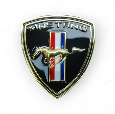 silkyfit Emblem for Car & Bike(Black, Gold)