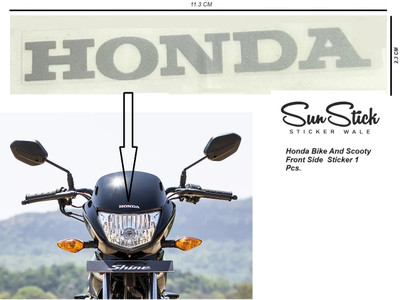 SunStick Sticker & Decal for Bike(Silver)