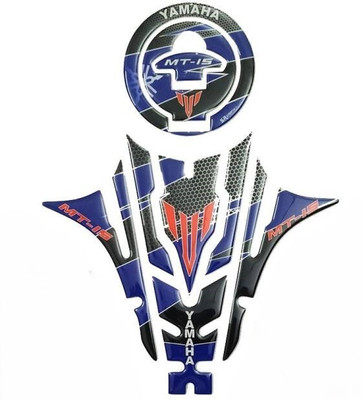 KARKEEN MT 15 BLUE TANKPAD WITH THIGH GUARD Bike Tank Pad