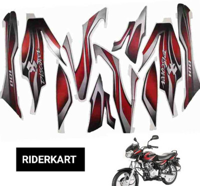 RIDERKART Sticker & Decal for Bike(Multicolor, Red, Black)