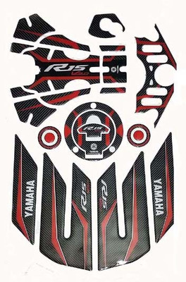 A1GRAPHIX Sticker & Decal for Bike(Red)