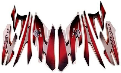 BR BULL Sticker & Decal for Bike(Red, Gold)