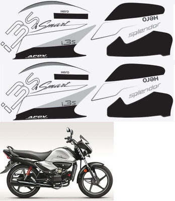 DECAL ARTISTRY Sticker & Decal for Bike(Black)