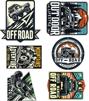 Grayfixx Sticker & Decal for Car & Bike(Multicolor)