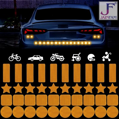 JAINFAM Sticker & Decal for Car & Bike(Orange)