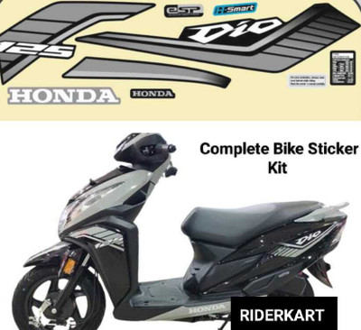 RIDERKART Sticker & Decal for Bike(Multicolor, Black)