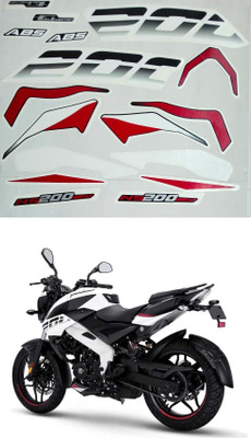 SHINEPRO Sticker & Decal for Bike(Red, Multicolor)