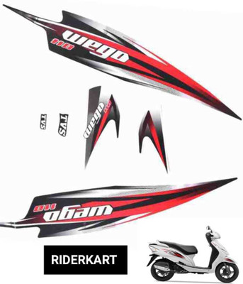 RIDERKART Sticker & Decal for Scooter(Red)