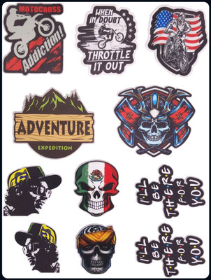 Dateen Sticker & Decal for Bike(Multicolor)