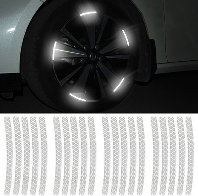Pepino Wheel reflector 20 pcs for Car Motorcycle Wheels Cycling Bike Bicycle 12 mm x 2 m Blue Reflective Tape(Pack of 1)