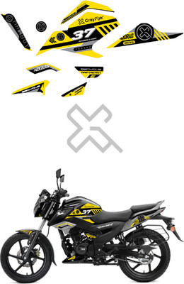Grayfixx Sticker & Decal for Bike(Yellow)