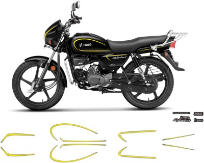 AUTOMANTRA Sticker & Decal for Bike(Yellow)