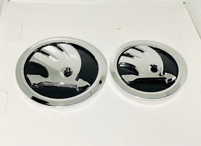 autoflix Emblem for Car(Silver, Black)