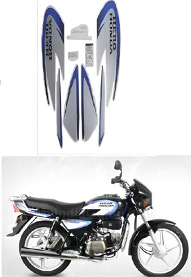 DECAL ARTISTRY Sticker & Decal for Bike(Blue, Silver)