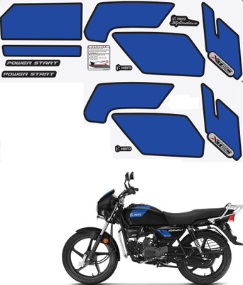 DECAL ARTISTRY Sticker & Decal for Bike(Blue)