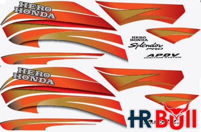 HRBull Sticker & Decal for Bike(Multicolor)