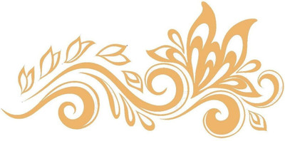 stylishdecor Sticker & Decal for Bike(Gold)