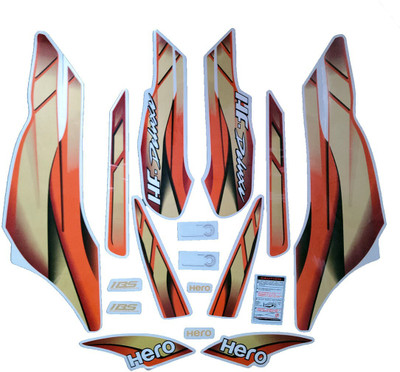 Dateen Sticker & Decal for Bike(Orange)