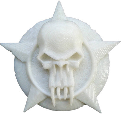 Uneeke Shape Emblem for Car(White)