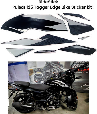 RideStick Sticker & Decal for Bike(Black, Silver)