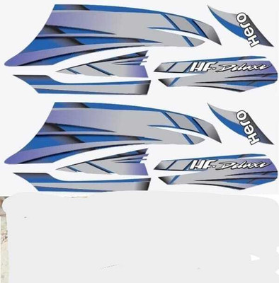ABARA Sticker & Decal for Bike(Blue, Silver, Multicolor)