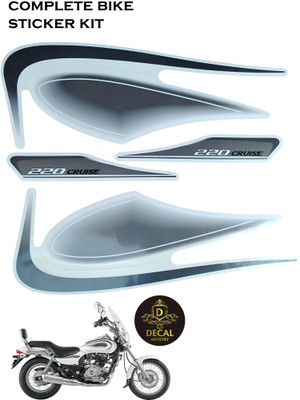 DECAL ARTISTRY Sticker & Decal for Bike(Silver)