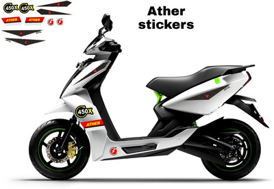 ARFAm Sticker & Decal for Scooter(Black, Grey)