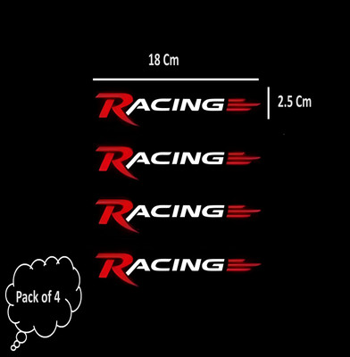 AVSARACHNA Sticker & Decal for Car & Bike(Red, White)