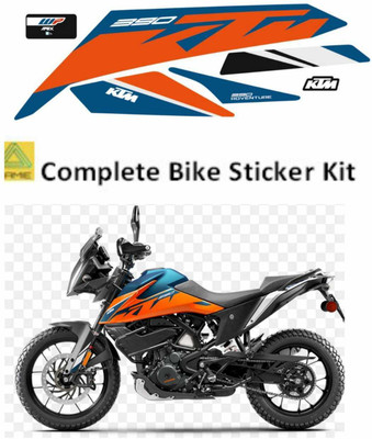 SHREE Sticker & Decal for Bike(Blue, Orange)