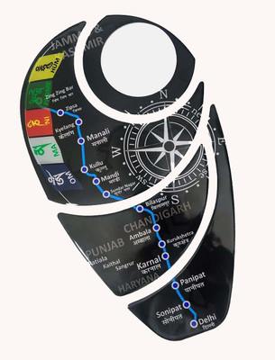 A1GRAPHIX Sticker & Decal for Bike(Multicolor)