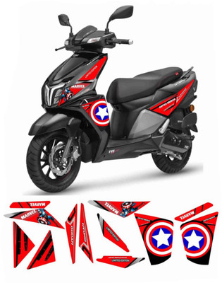 Voiture Sticker & Decal for Scooter(Blue, Red)