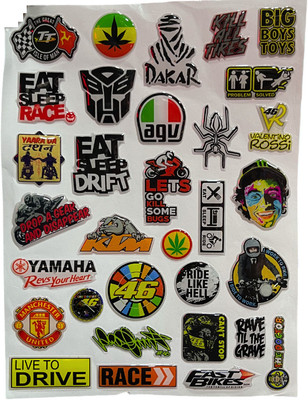 acube mart Sticker & Decal for Bike(Multicolor)