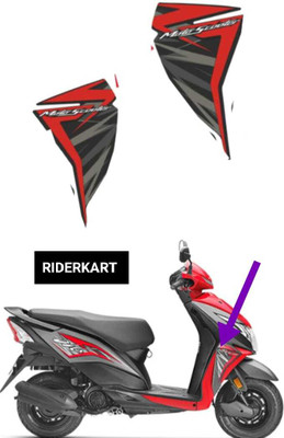 RIDERKART Sticker & Decal for Scooter(Red)