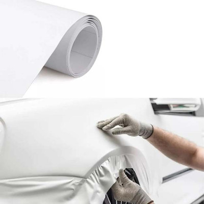 Vinylzone Wrap for Car & Bike(White)