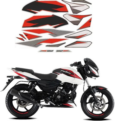 Voiture Sticker & Decal for Bike(White, Red)