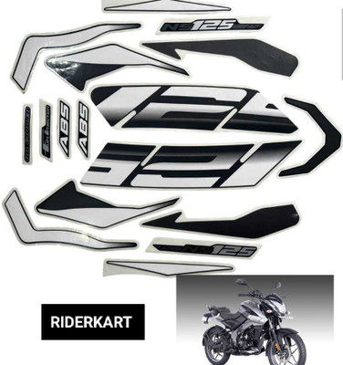 RIDERKART Sticker & Decal for Bike(Multicolor, Grey)