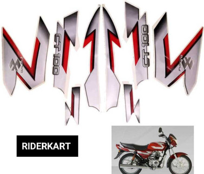 SunStick Sticker & Decal for Bike(Multicolor, Red, Silver)