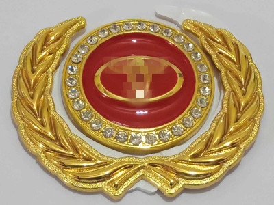 Cloudsale Emblem for Car(Gold, Red)