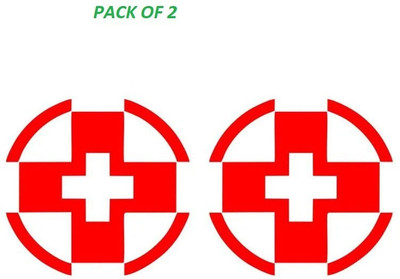 SARVAVIDYA Sticker & Decal for Car & Bike(Red)