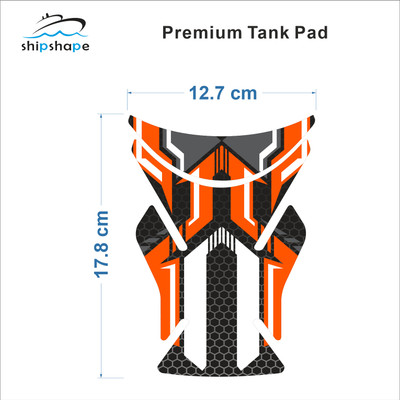 ShipShape Sticker & Decal for Bike(Black, Orange)