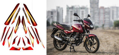 DECAL ARTISTRY Sticker & Decal for Bike(Red, Gold)