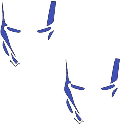 ST LOGO Sticker & Decal for Car & Bike(Blue)