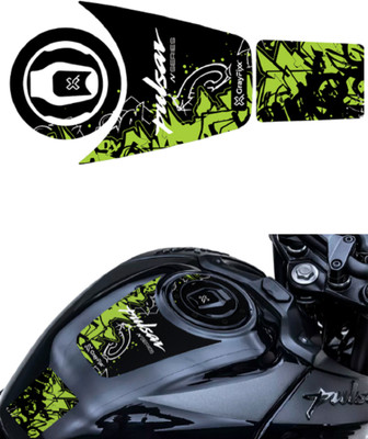 Grayfixx Sticker & Decal for Bike(Green)