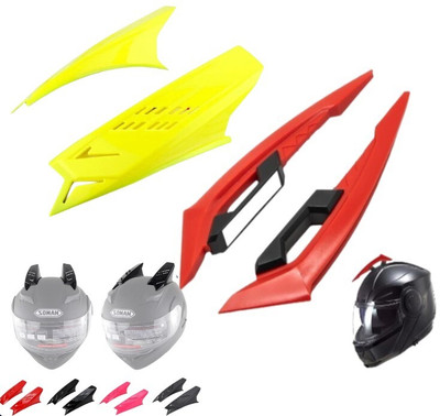acube mart Helmet Mohawk for Bike(Red, Yellow)