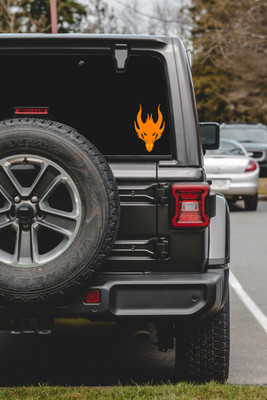 Helsov Sticker & Decal for Car & Bike(Orange)