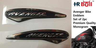 HRBull Emblem for Bike(Black, Silver)